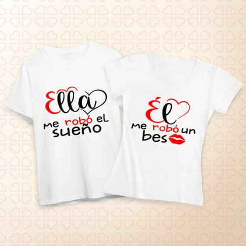 2 Polos ELLA ME ROBÓ EL SUEÑO – UN BESO